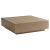 Tatum Modern Classic Grey Elm Wood Cube Square Block Coffee Table