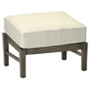 Croquet Aluminum White Cushion Slate Grey Outdoor Ottoman