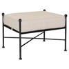 Aurore French Beige Cushion Metal Outdoor Rectangular Ottoman