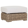 Aria Coastal Beige Cushion Brown Rectangular Outdoor Ottoman
