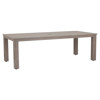 Ezra Modern Taupe Grey Aluminum Rectangular Outdoor Dining Table - 90"W