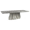 Palecek Asher Coastal Beach Grey Stone Rectangular Dining Table - 102.5"W