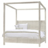 Palecek Woodside Coastal Beach White Wrapped Rope Hardwood Canopy Bed - King