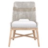 Theodore Coastal Taupe Woven Fixed Cushion Mahogany Dining Side Chair - Set of 2