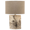 Mason Rustic Natural Linen Oval Shade Birch Table Lamp