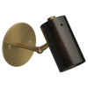 Emerson Mid Century Modern Black Brass Adjustable Wall Sconce
