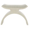 Alice Modern Classic White Upholstered Arch Stool