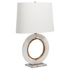 Janelle Modern Classic Brass Ring Alabaster Table Lamp