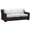 Rustic Modern Black Woven Wicker Modern Outdoor Sofa - 81.25"W