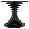Solomon Modern Classic Black Hourglass Round Wood Side End Table