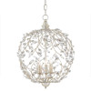 Carter French Country Silver Crystal Vine Globe Chandelier