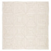 Reece Global Beige Diamond Trellis Jute Solid Rug - 8'x8'