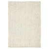 Reece Coastal Beach Ivory Blue Jute Solid Rug - 5'x8'