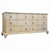 Beaufort Updated Traditional Grey Washed Reclaimed Wood Double Dresser