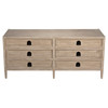 Noelle Updated Traditional Grey Washed Wood Double Dresser