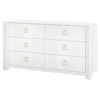 Audrey Modern Classic White Lacquer Linen Double Dresser