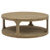 Sian Pine Wood Rustic Round Coffee Table