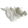 Meteor Modern White Ceramic Abstract Decorative Bowl - Medium