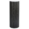 Archer Modern Classic Cerused Black Wood Round Pedestal