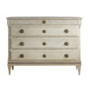 Larry French Country Antique Cream 4-Drawer Dresser