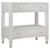 Lillia Modern Classic White Wood Nightstand