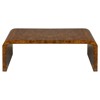 Worlds Away Newbury Modern Classic Dark Brown Burl Rectangular Coffee Table