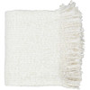 Joy Modern Classic Ivory Woven Throw Blanket