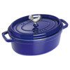 Staub Dark Blue 5.8 Quart Cast Iron Oval Cocotte Pot