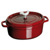 Staub Grenadine Red 5.8 Quart Cast Iron Oval Cocotte Pot