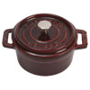 Staub Grenadine Red Cast Iron Round Cocotte Pot - 0.26 Quart