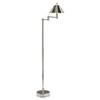 Whittaker Industrial Loft Silver Metal Adjustable Swing Arm Floor Lamp