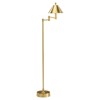 Whittaker Modern Classic Gold Metal Adjustable Swing Arm Floor Lamp