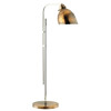 Rica Mid-Century Polished Nickel Metal Copper Shade Floor Lamp