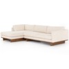Ethan Modern Classic Cream Performance Chaise Sectional - Left Chaise - 125"