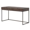 Madison Modern Classic Dark Brown Carved Mango Wood Iron Desk