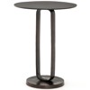 Sam Modern Classic Brown Aluminum Round Side End Table