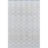 Anaya Blue Hand Woven White Geometric Indoor Outdoor Patterned Rug - 3'6"x5'6"
