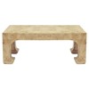 Worlds Away Nicola Modern Classic Brown Burl Rectangular Pagoda Coffee Table