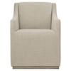Maxine Modern Classic Beige Upholstered Dining Arm Chair