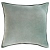 Anika Modern Classic Green Velvet Flange Down Pillow - 18x18