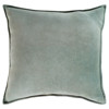 Anika Modern Classic Green Velvet Flange Down Pillow - 22 x 22