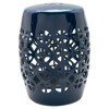 Astrid Global Bazaar Navy Blue Ceramic Outdoor Garden Stool