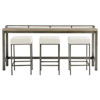 Addison Industrial Loft Grey Wood Dining Bar Table Set