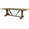 Amina Coastal Natural Teak Rectangular Outdoor Dining Table - 94"W