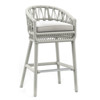 Sitti Coastal Ivory Woven Rope Outdoor Bar Stool