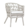 Sitti Coastal Ivory Woven Rope Outdoor Dining Arm Chair