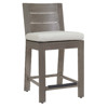 Ezra Modern Taupe Grey Aluminum Outdoor Counter Stool