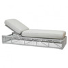 Mateo Coastal Grey Cushion Rope Outdoor Adjustable Chaise Lounge