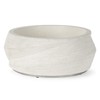Palecek Argos Coastal Beach White Stonecast Round Outdoor Decorative Bowl