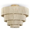 Palecek Everly Coastal Beach Natural Abaca Rope Semi Flush Mount